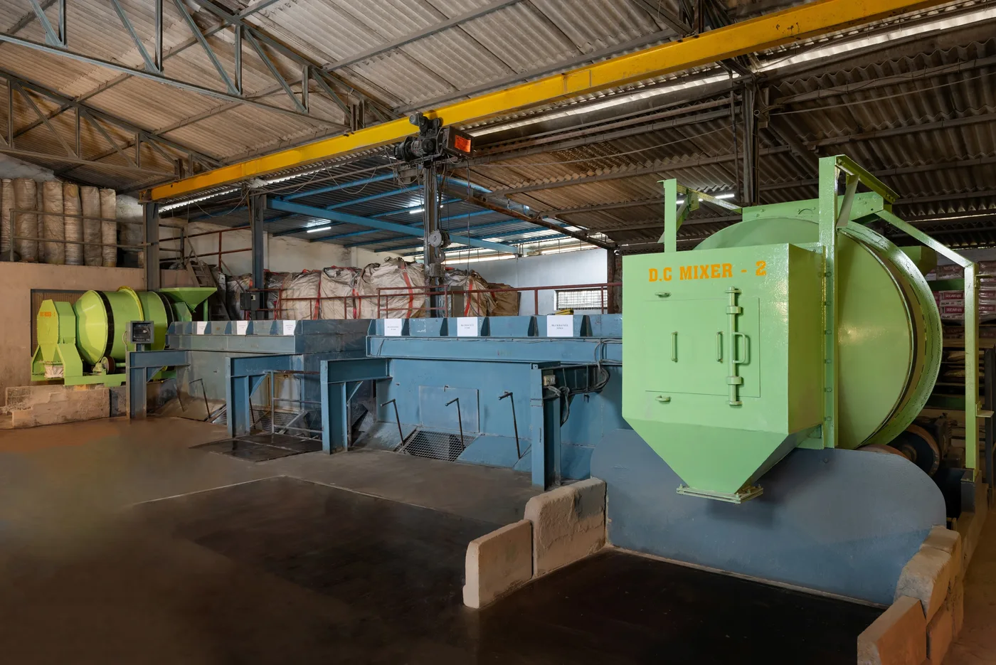 VRL mixers and raw-material preparation area