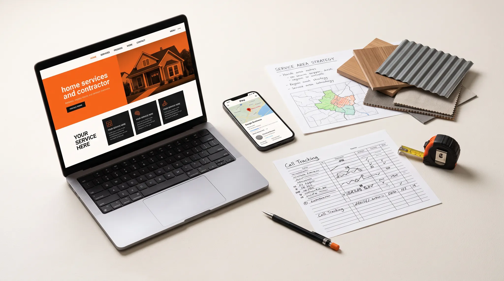 Website, local search, and marketing planning materials