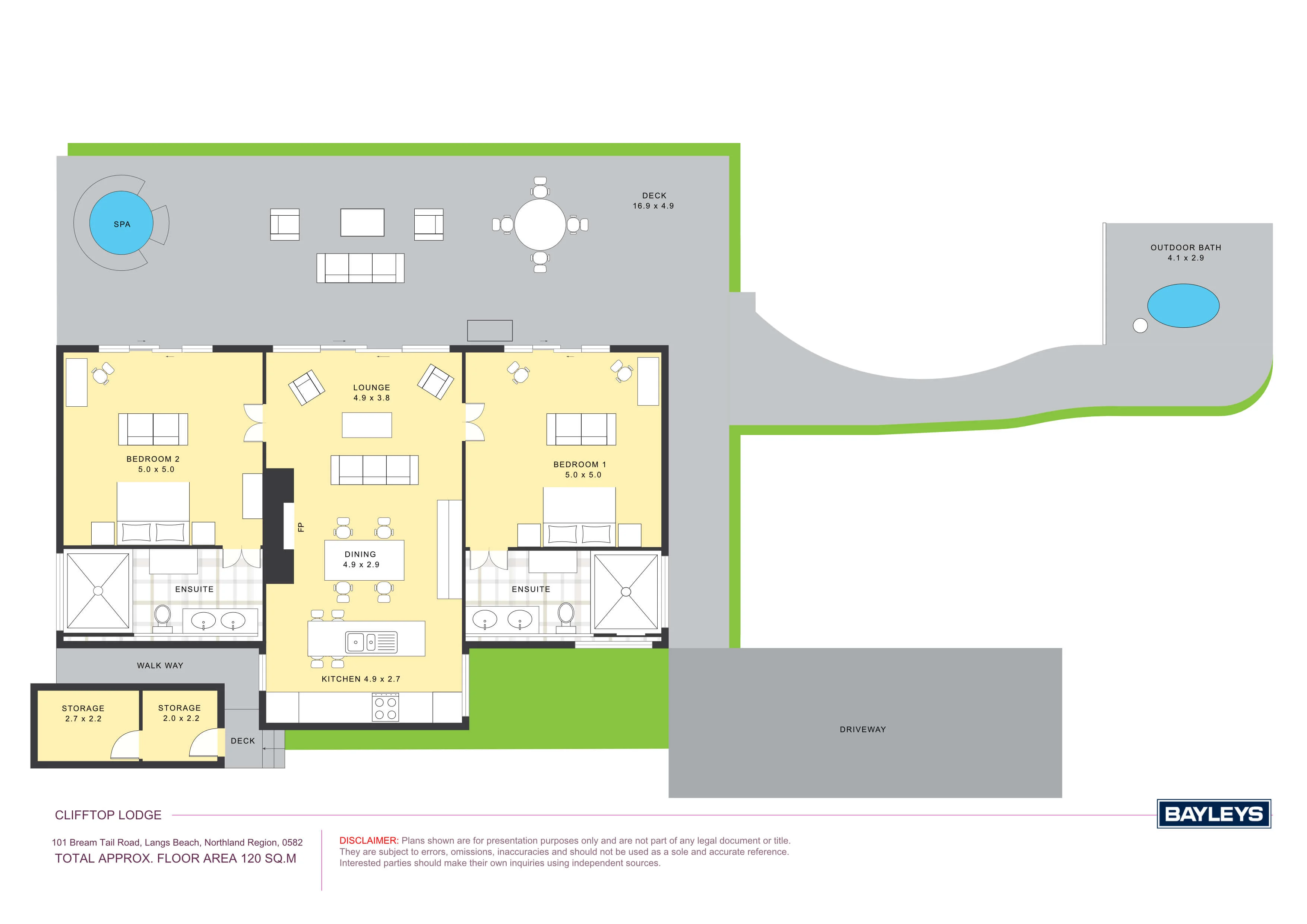 Clifftops Lodge floorplan