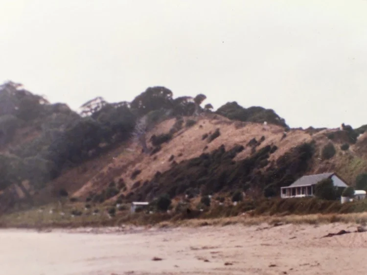 Historical photograph of Andersons Cove from the beach