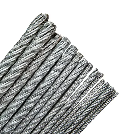 6x19 IWRC hot-dip galvanized steel wire rope