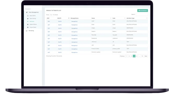 Ordorite product attribute and variant builder