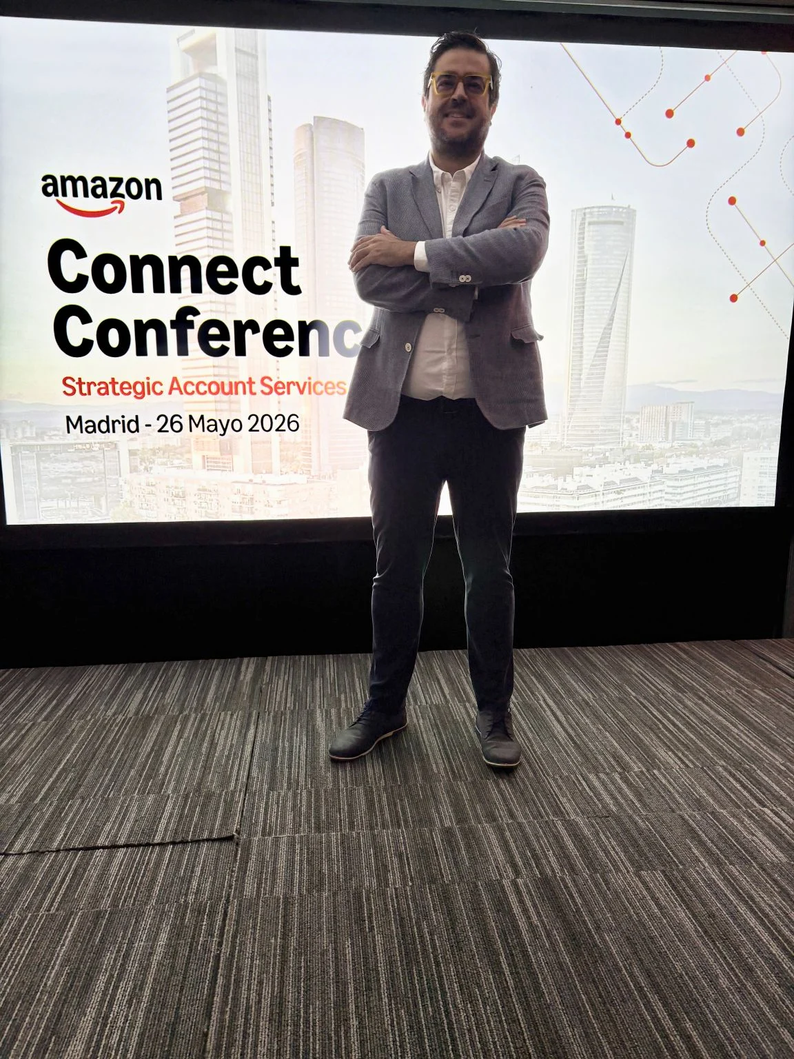 Rafael Tamames en la Amazon Connect Conference Strategic Account Services celebrada en Madrid en mayo de 2026