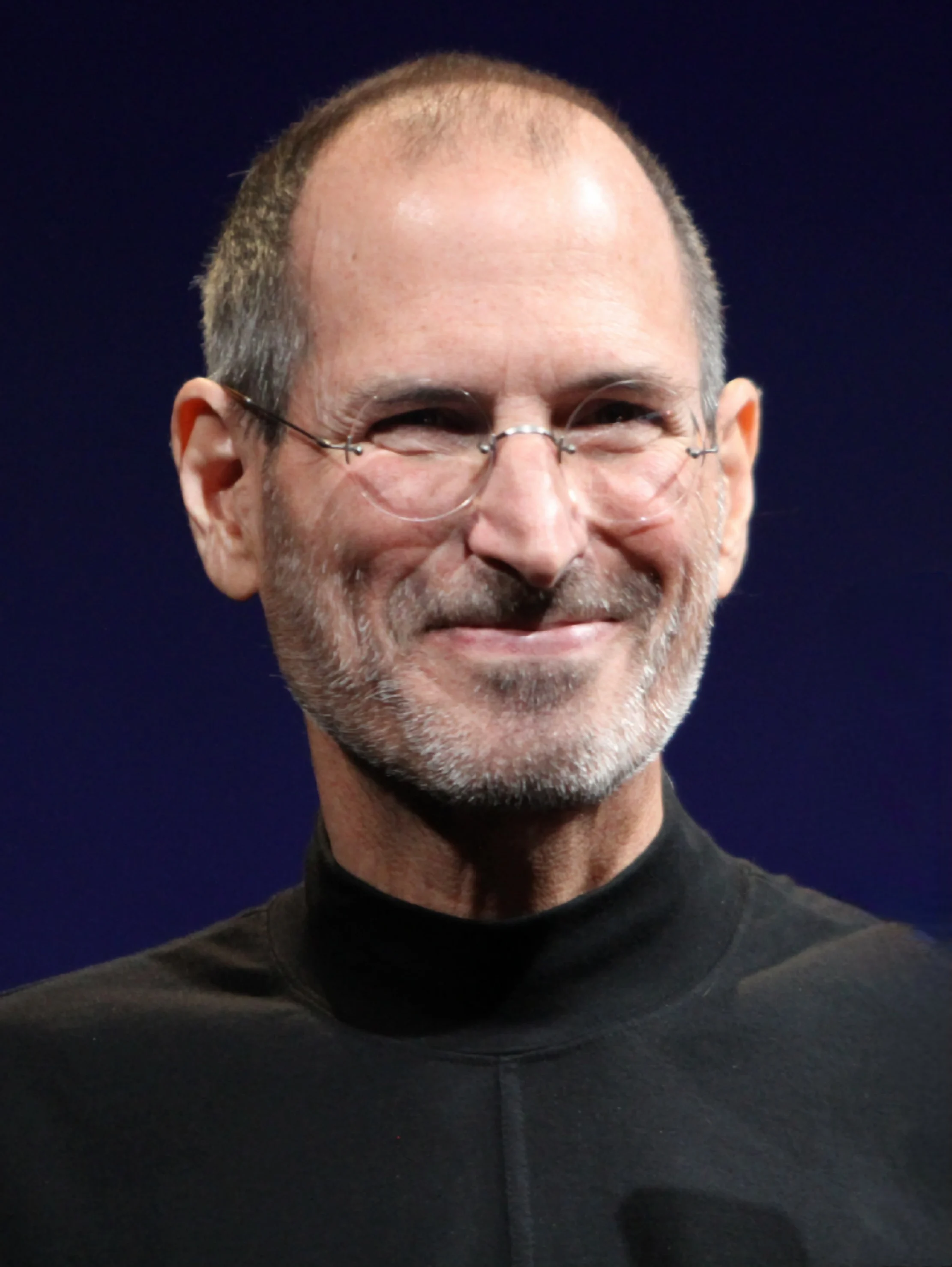 Retrato de Steve Jobs mostrado en Wikipedia