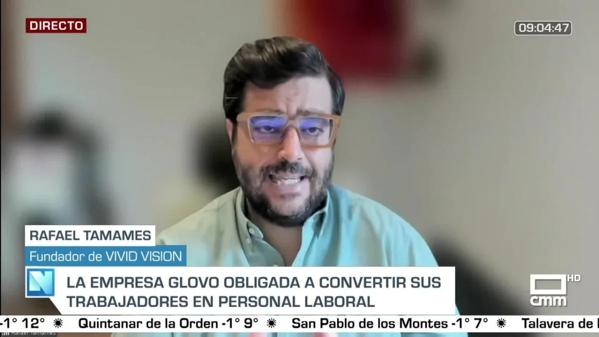 Rafael Tamames durante su entrevista en Castilla-La Mancha Despierta sobre el caso Glovo