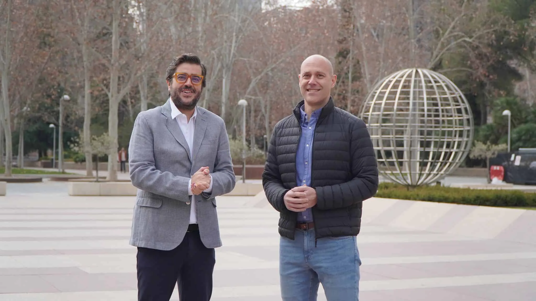 Rafael Tamames y Manuel Gómez durante el lanzamiento de Vivid Vision
