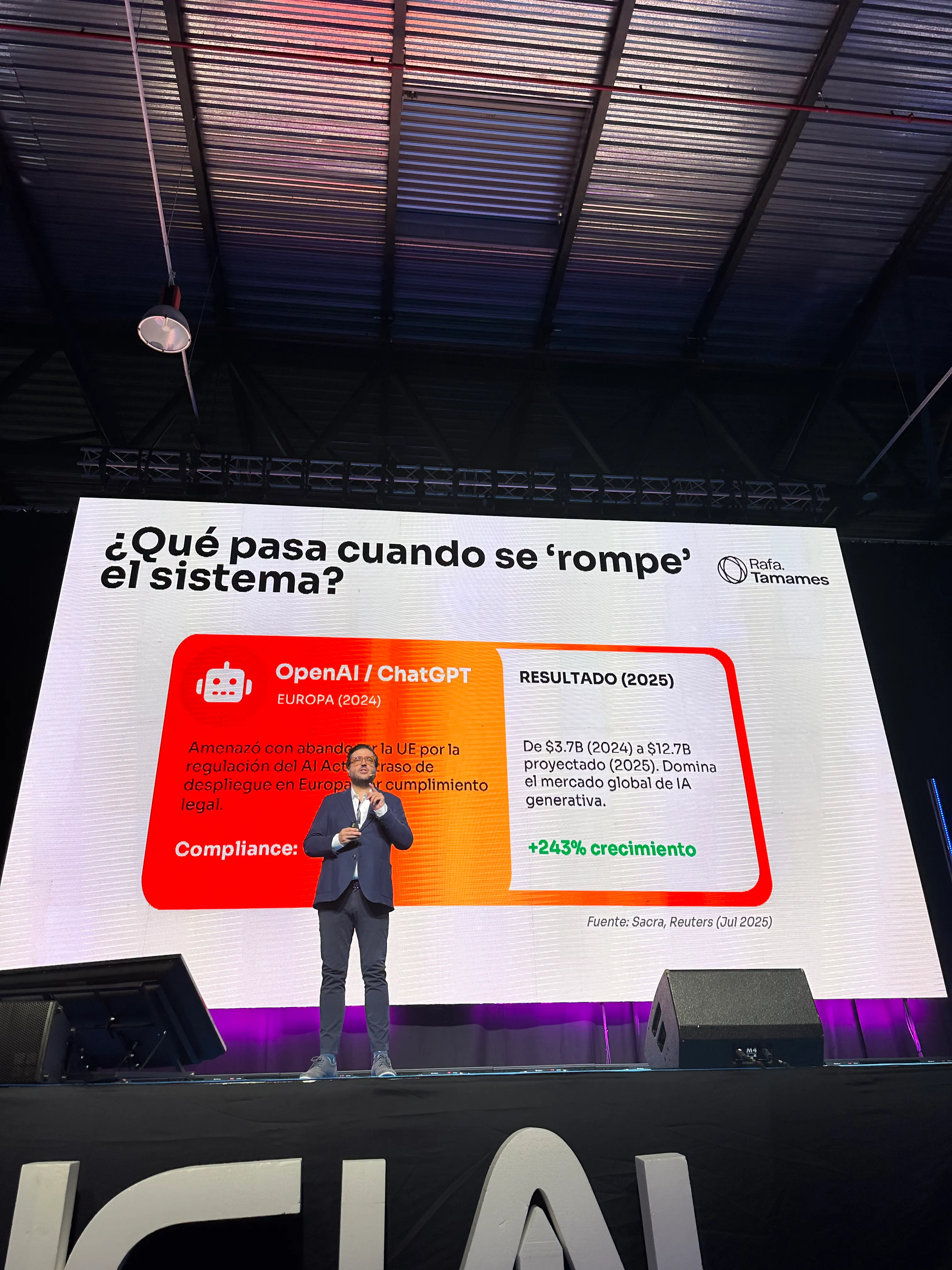 Presentación empresarial sobre OpenAI y el crecimiento de ChatGPT