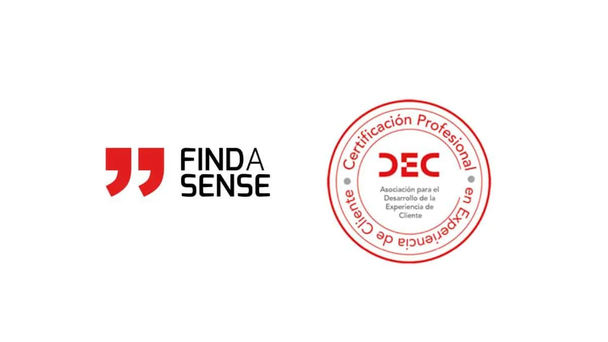 Logotipos de Findasense y la Certificación Profesional en Experiencia de Cliente DEC
