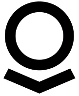Símbolo negro de Palantir, empresa tecnológica de análisis de datos