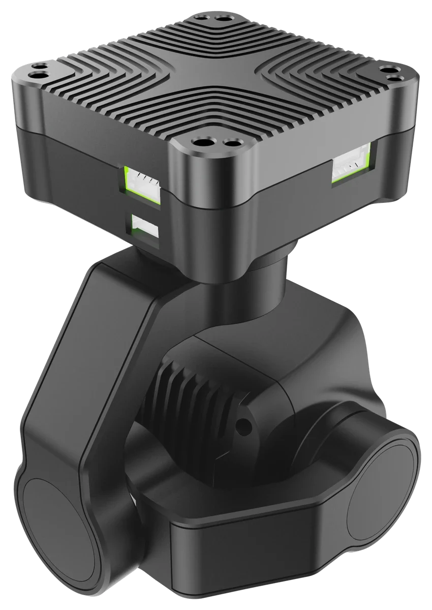A2W product render, rear view showing connectors