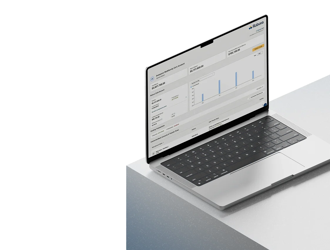 Financial dashboard on a laptop