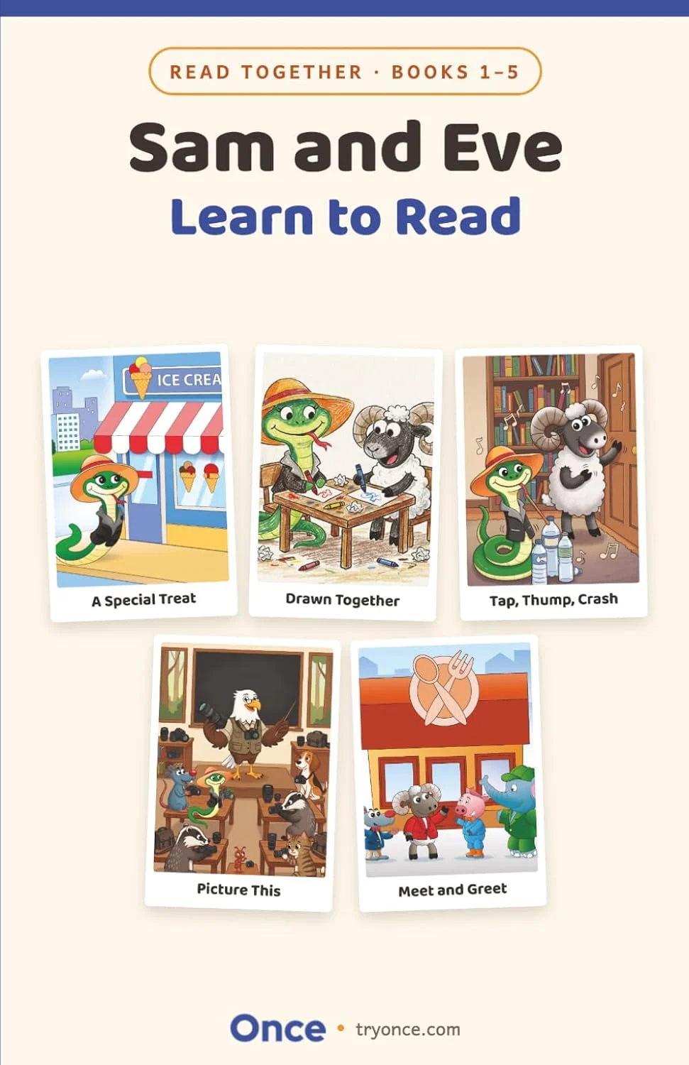 Cover of Sam and Eve Learn to Read, the Read Together Books 1–5 paperback